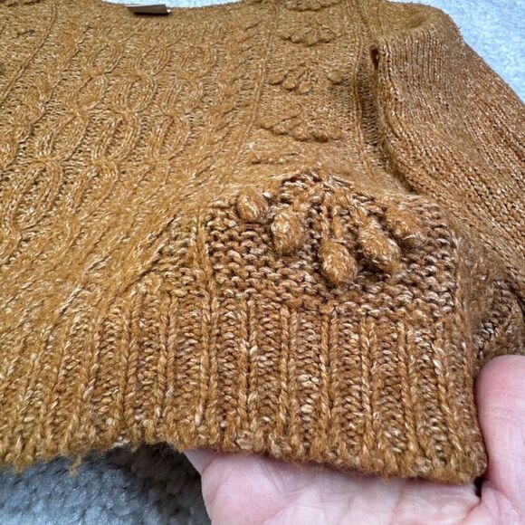 Ganni Wool Blend Golden Mustard Knit Sweater - Picture 6 of 7
